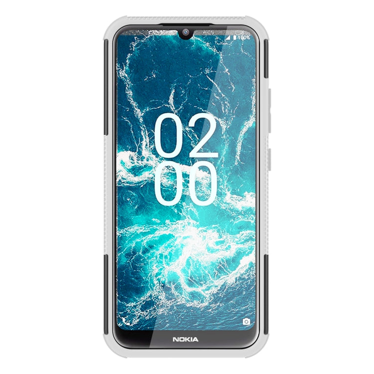For Nokia C200 Tire Texture TPU + PC Phone Case with Holder
