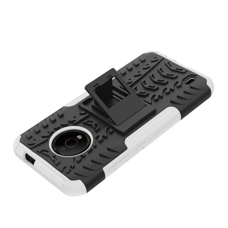For Nokia C200 Tire Texture TPU + PC Phone Case with Holder