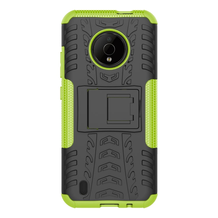 For Nokia C200 Tire Texture TPU + PC Phone Case with Holder