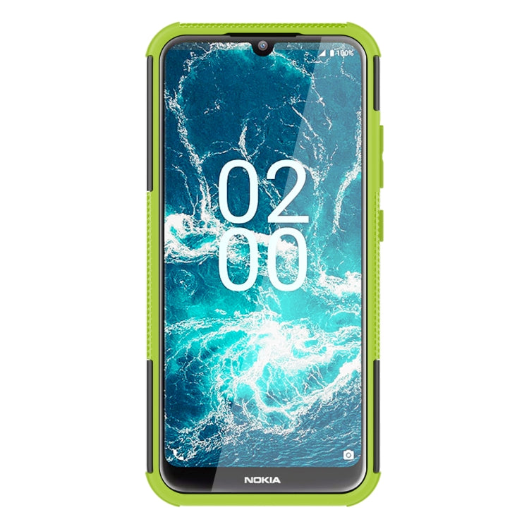 For Nokia C200 Tire Texture TPU + PC Phone Case with Holder