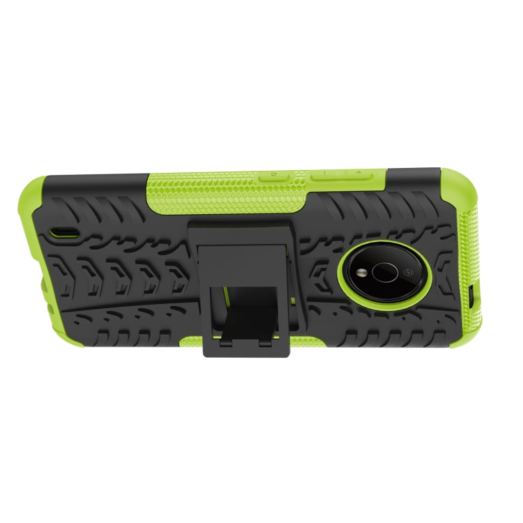 For Nokia C200 Tire Texture TPU + PC Phone Case with Holder