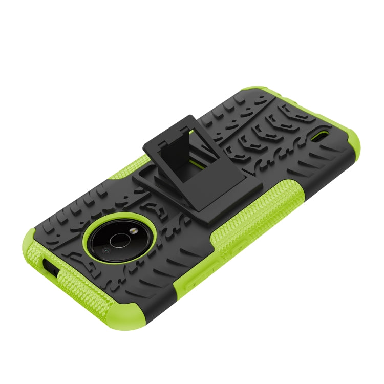 For Nokia C200 Tire Texture TPU + PC Phone Case with Holder