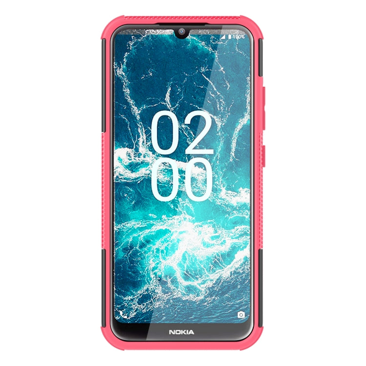 For Nokia C200 Tire Texture TPU + PC Phone Case with Holder