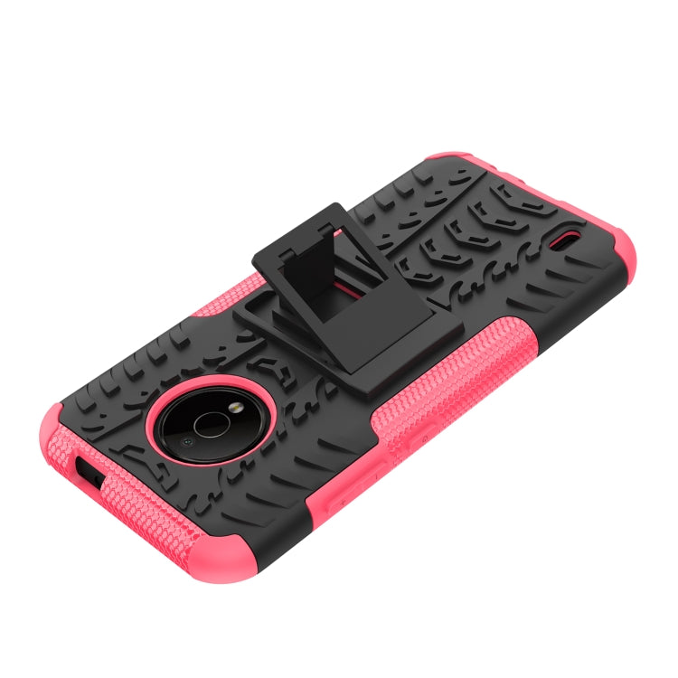For Nokia C200 Tire Texture TPU + PC Phone Case with Holder