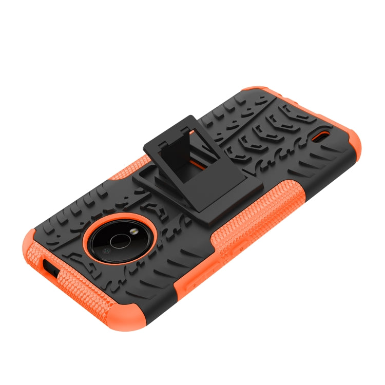 For Nokia C200 Tire Texture TPU + PC Phone Case with Holder