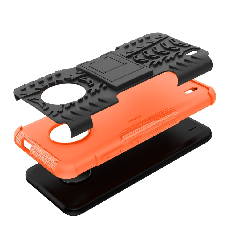 For Nokia C200 Tire Texture TPU + PC Phone Case with Holder