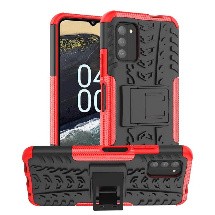 For Nokia G100 Tire Texture TPU + PC Phone Case with Holder