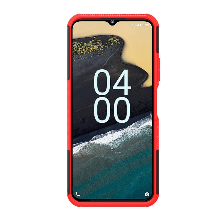 For Nokia G100 Tire Texture TPU + PC Phone Case with Holder