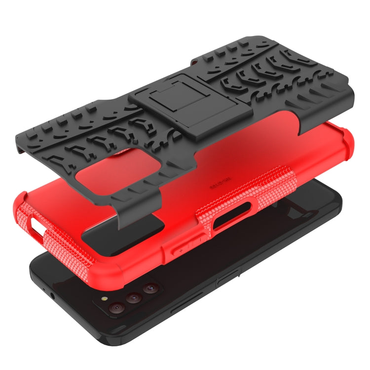 For Nokia G100 Tire Texture TPU + PC Phone Case with Holder