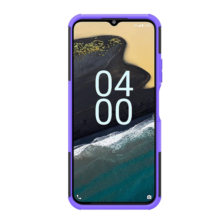 For Nokia G100 Tire Texture TPU + PC Phone Case with Holder