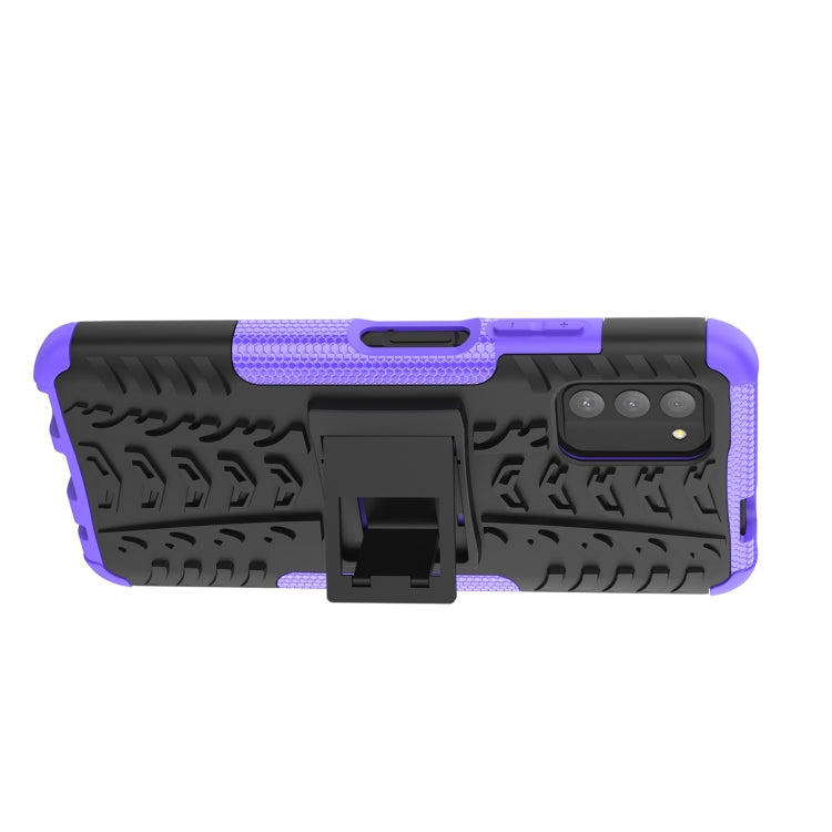 For Nokia G100 Tire Texture TPU + PC Phone Case with Holder