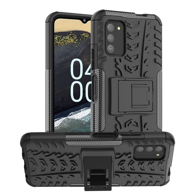 For Nokia G100 Tire Texture TPU + PC Phone Case with Holder