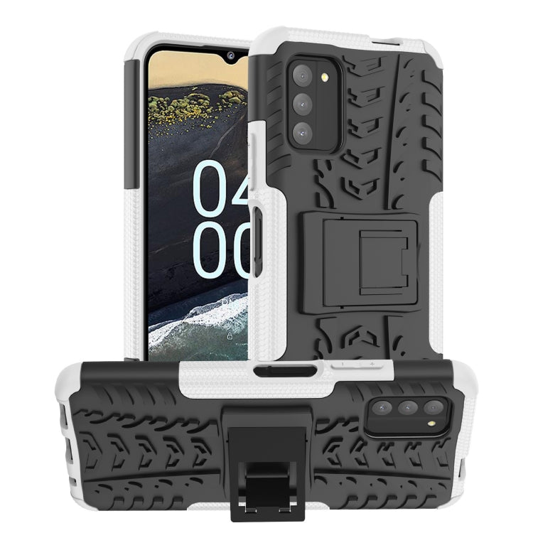 For Nokia G100 Tire Texture TPU + PC Phone Case with Holder