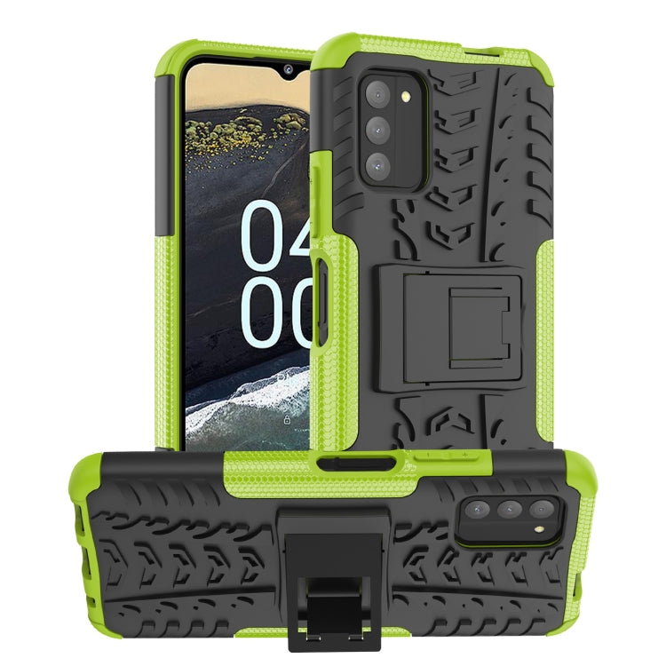 For Nokia G100 Tire Texture TPU + PC Phone Case with Holder