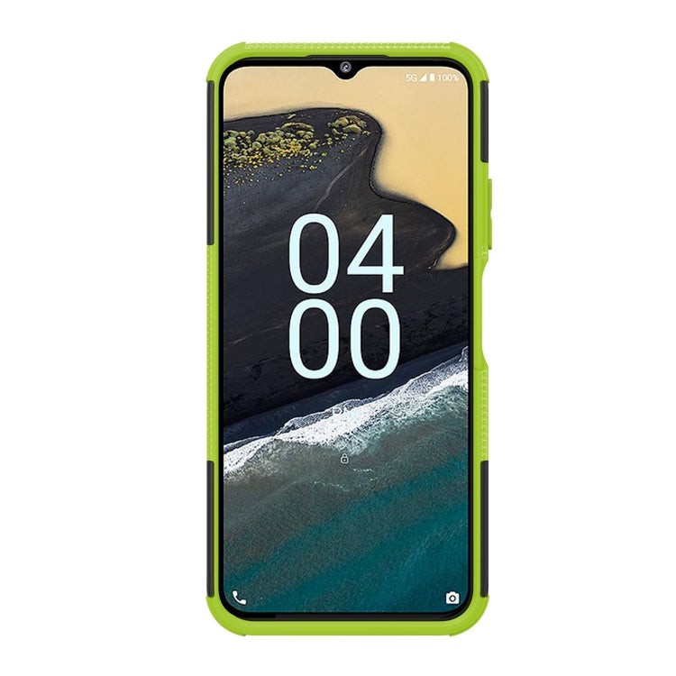 For Nokia G100 Tire Texture TPU + PC Phone Case with Holder