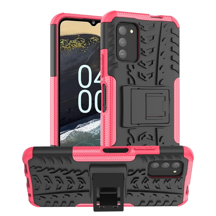 For Nokia G100 Tire Texture TPU + PC Phone Case with Holder