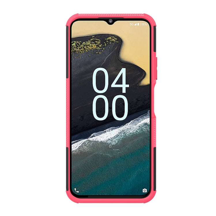 For Nokia G100 Tire Texture TPU + PC Phone Case with Holder