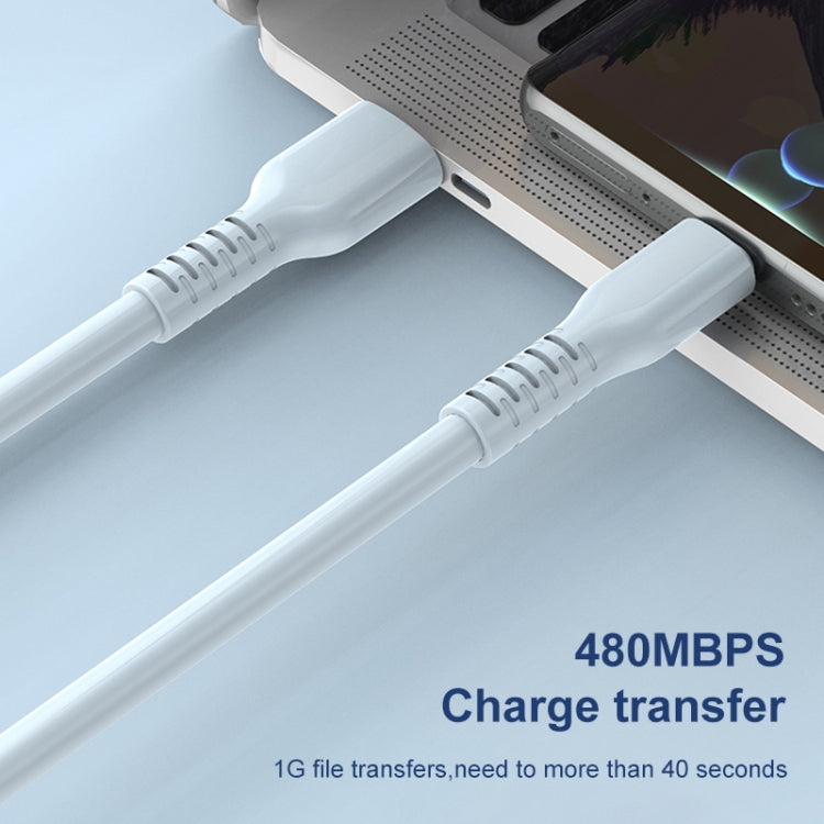 ADC-014 6A USB to USB-C/Type-C Liquid Silicone Data Cable, Length:0.5m