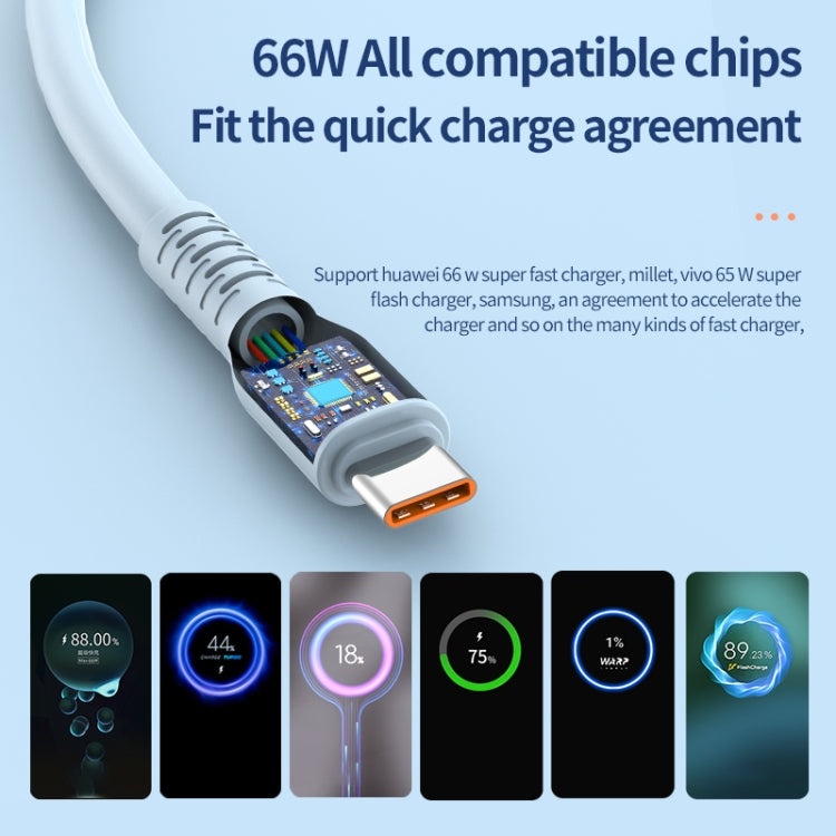 ADC-014 6A USB to USB-C/Type-C Liquid Silicone Data Cable, Length:1m