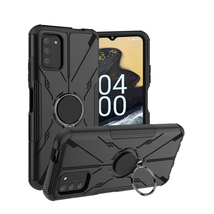 For Nokia G100 Armor Bear Shockproof PC + TPU Phone Case with Ring
