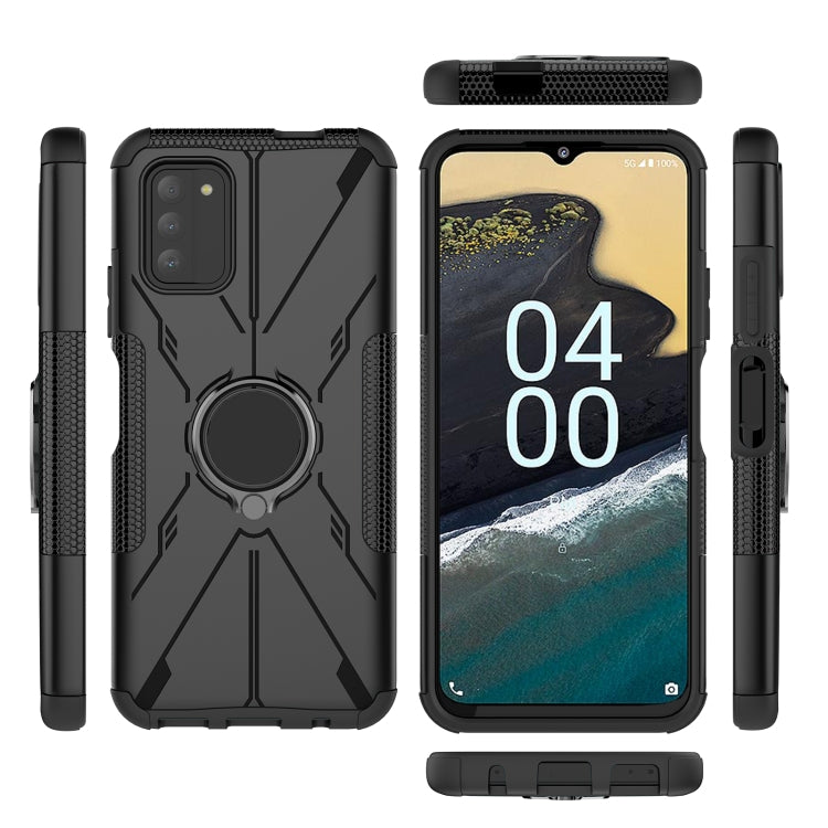 For Nokia G100 Armor Bear Shockproof PC + TPU Phone Case with Ring