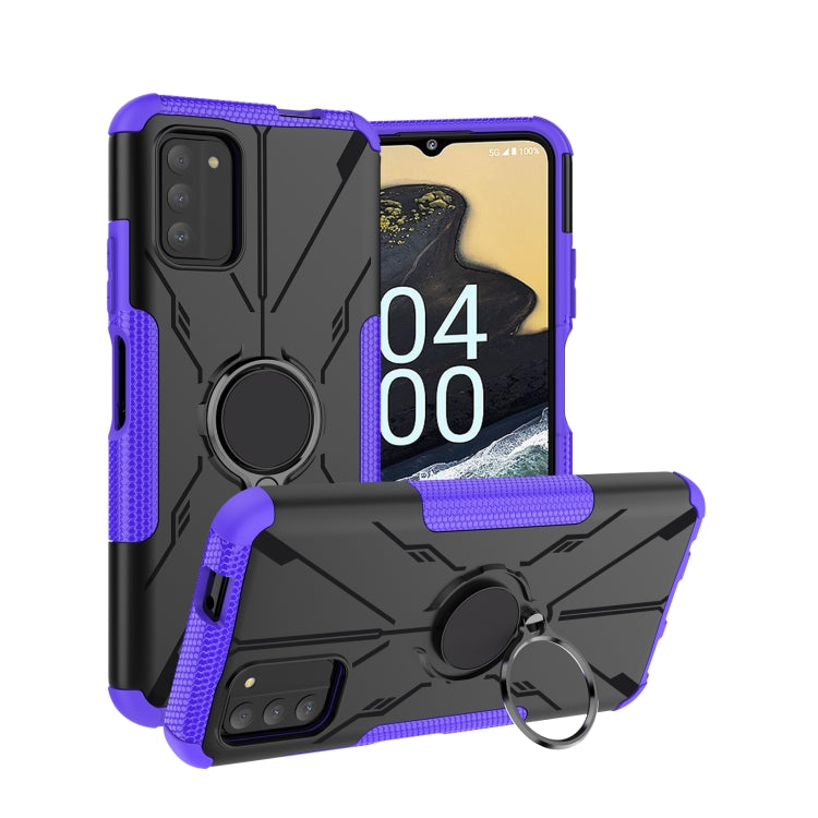 For Nokia G100 Armor Bear Shockproof PC + TPU Phone Case with Ring