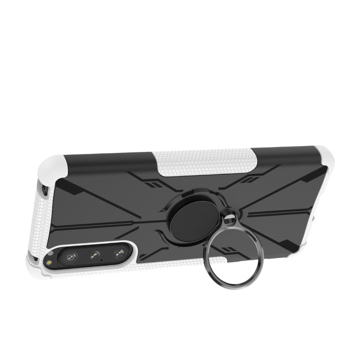 For Sony Xperia 5 IV Armor Bear Shockproof PC + TPU Phone Case with Ring