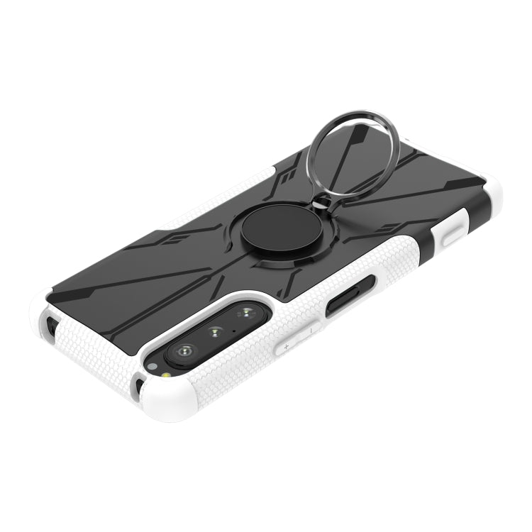 For Sony Xperia 5 IV Armor Bear Shockproof PC + TPU Phone Case with Ring