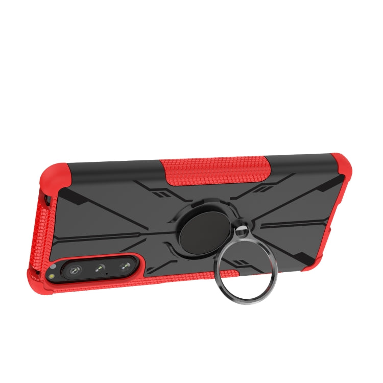 For Sony Xperia 5 IV Armor Bear Shockproof PC + TPU Phone Case with Ring