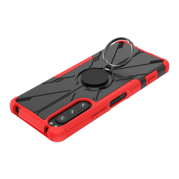 For Sony Xperia 5 IV Armor Bear Shockproof PC + TPU Phone Case with Ring