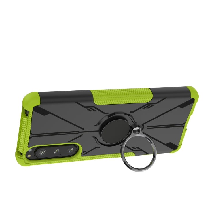 For Sony Xperia 5 IV Armor Bear Shockproof PC + TPU Phone Case with Ring