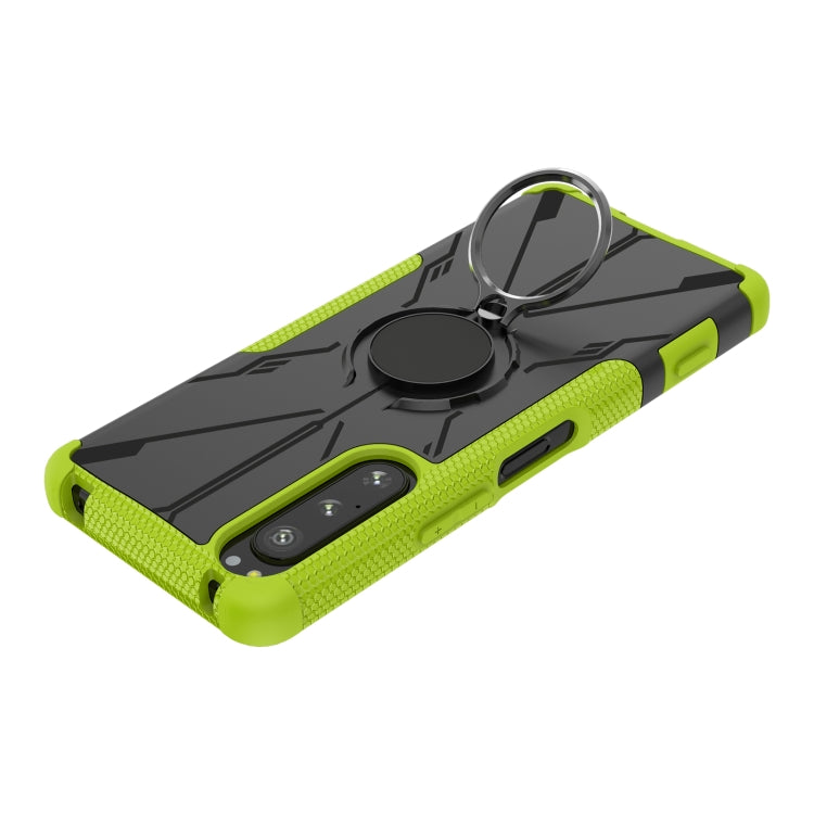 For Sony Xperia 5 IV Armor Bear Shockproof PC + TPU Phone Case with Ring
