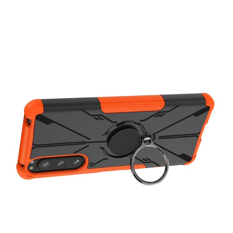 For Sony Xperia 5 IV Armor Bear Shockproof PC + TPU Phone Case with Ring