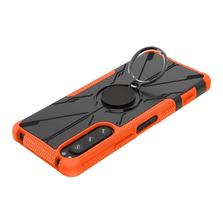 For Sony Xperia 5 IV Armor Bear Shockproof PC + TPU Phone Case with Ring