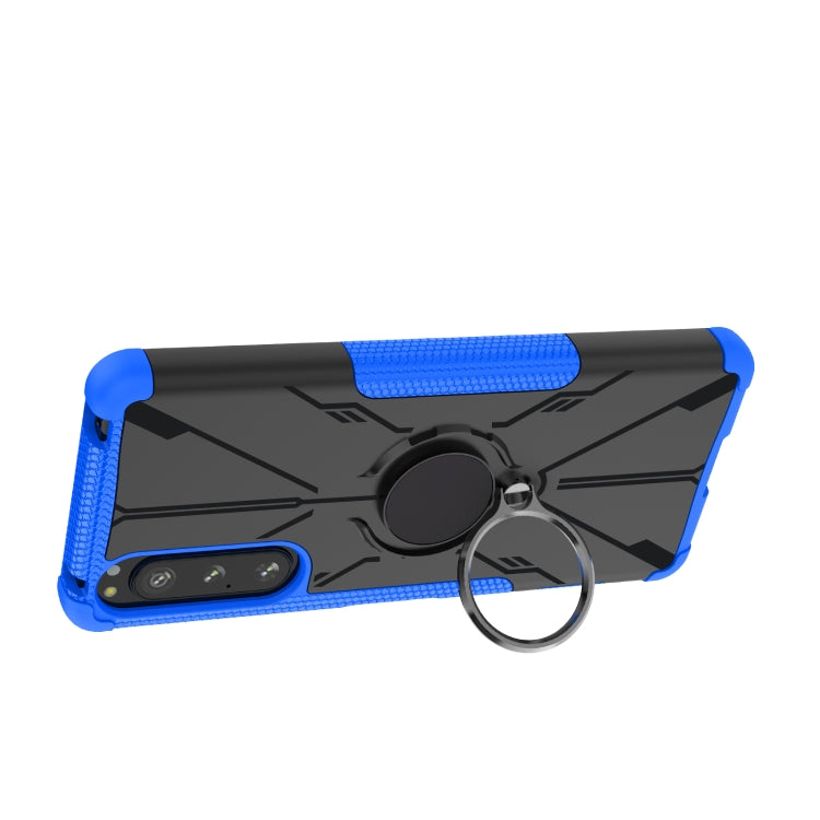 For Sony Xperia 5 IV Armor Bear Shockproof PC + TPU Phone Case with Ring