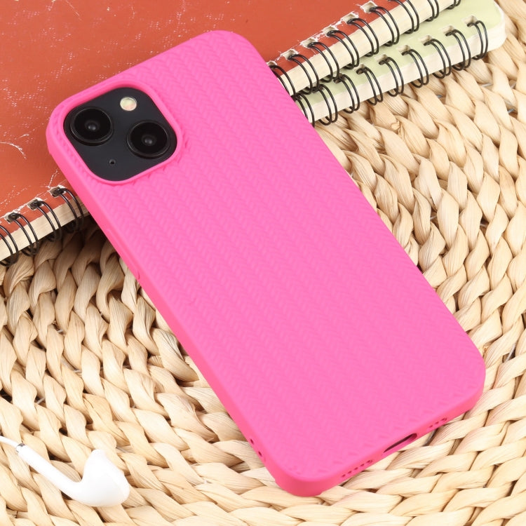 For iPhone 14 Plus Weave Texture Silicone Phone Case