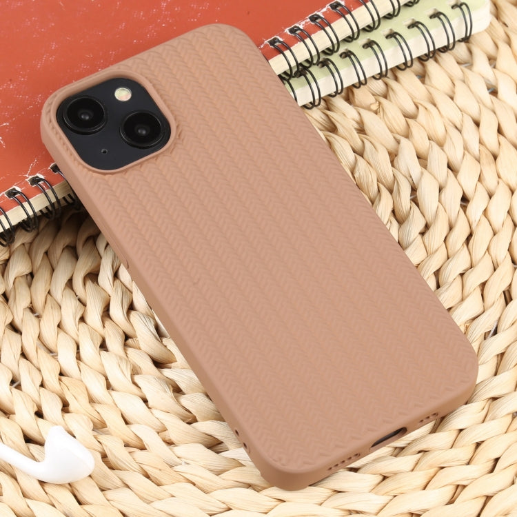 For iPhone 14 Plus Weave Texture Silicone Phone Case