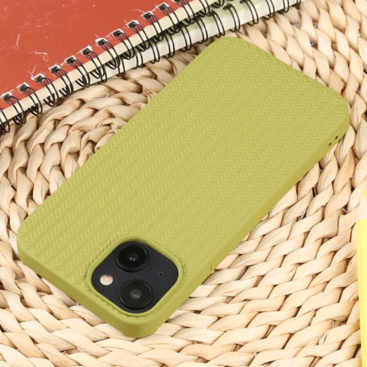 For iPhone 14 Plus Weave Texture Silicone Phone Case