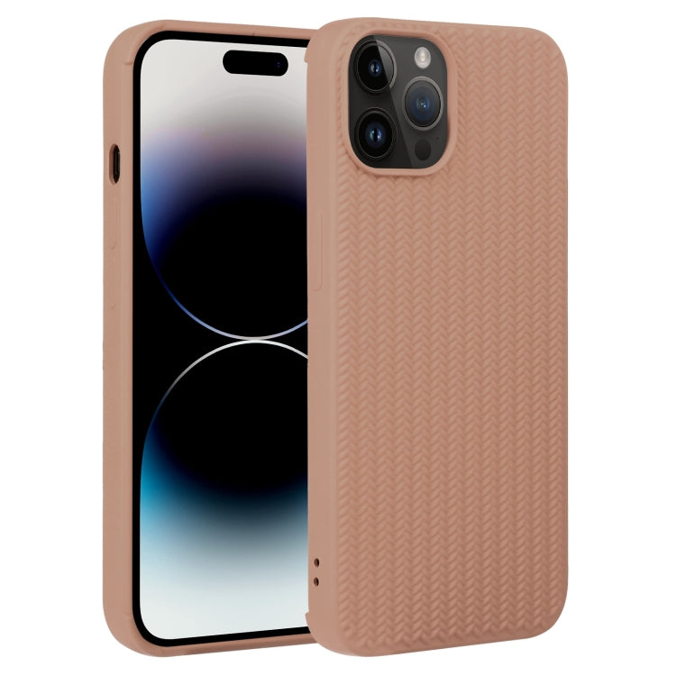 For iPhone 14 Pro Weave Texture Silicone Phone Case