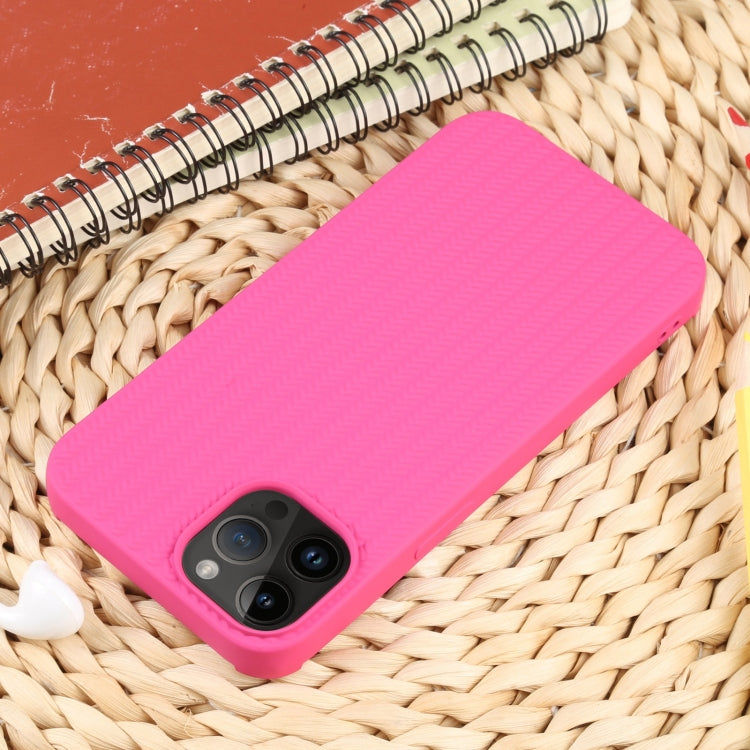 For iPhone 14 Pro Max Weave Texture Silicone Phone Case