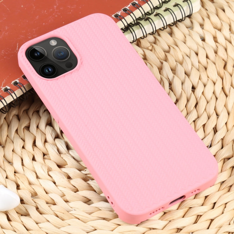 For iPhone 14 Pro Max Weave Texture Silicone Phone Case