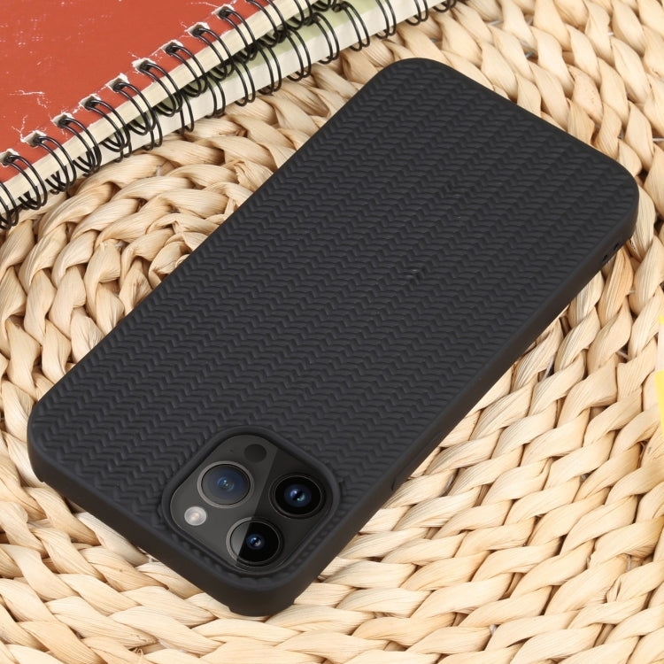 For iPhone 14 Pro Max Weave Texture Silicone Phone Case