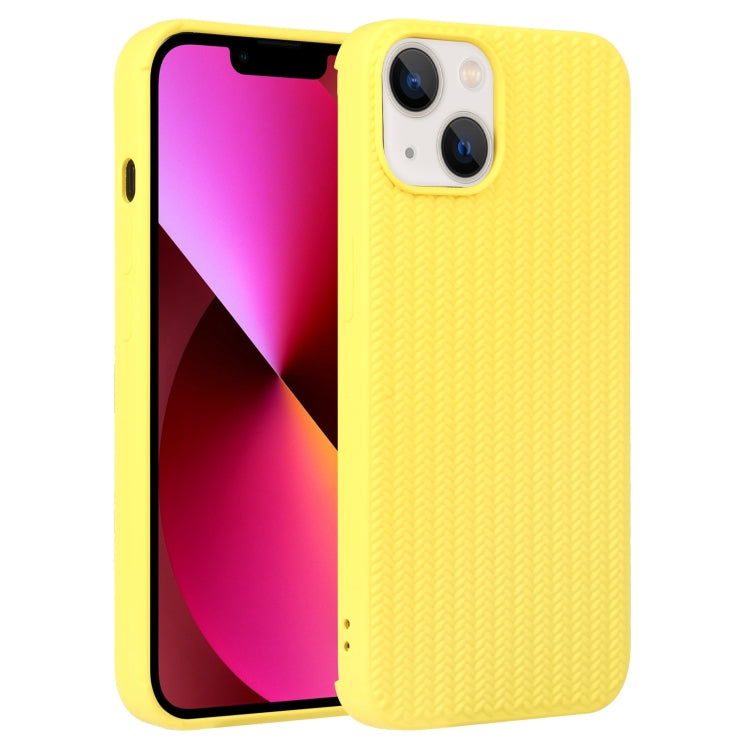For iPhone 13 Weave Texture Silicone Phone Case