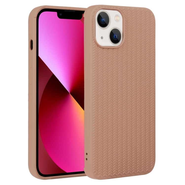 For iPhone 13 Weave Texture Silicone Phone Case