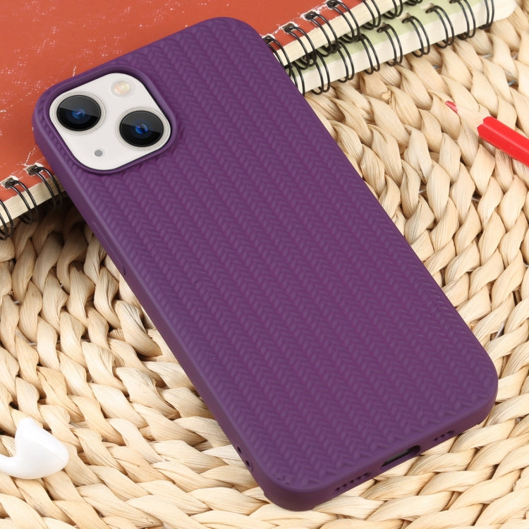 For iPhone 13 Weave Texture Silicone Phone Case