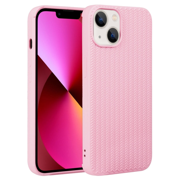 For iPhone 13 Weave Texture Silicone Phone Case