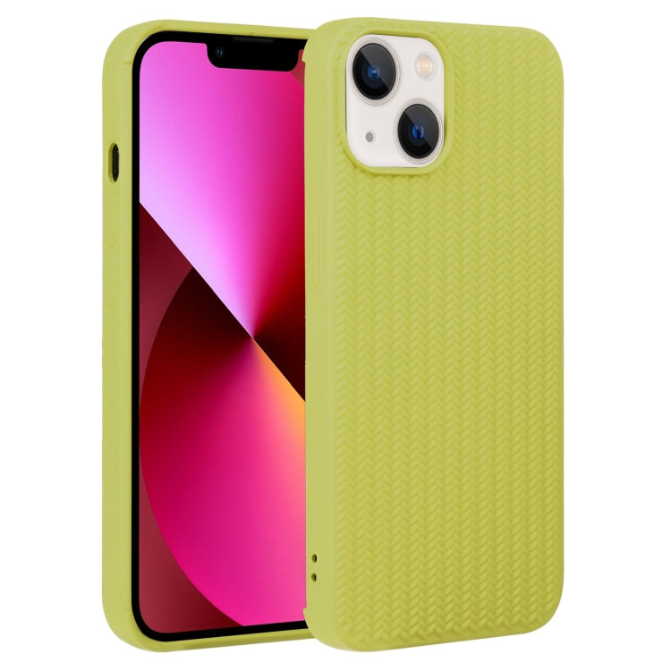 For iPhone 13 Weave Texture Silicone Phone Case