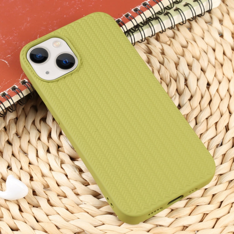 For iPhone 13 Weave Texture Silicone Phone Case