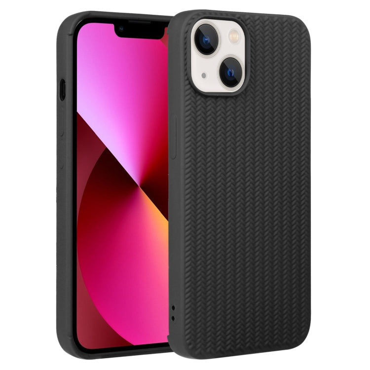 For iPhone 13 Weave Texture Silicone Phone Case