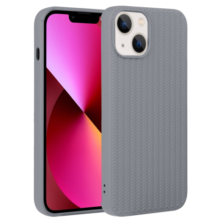 For iPhone 13 Weave Texture Silicone Phone Case